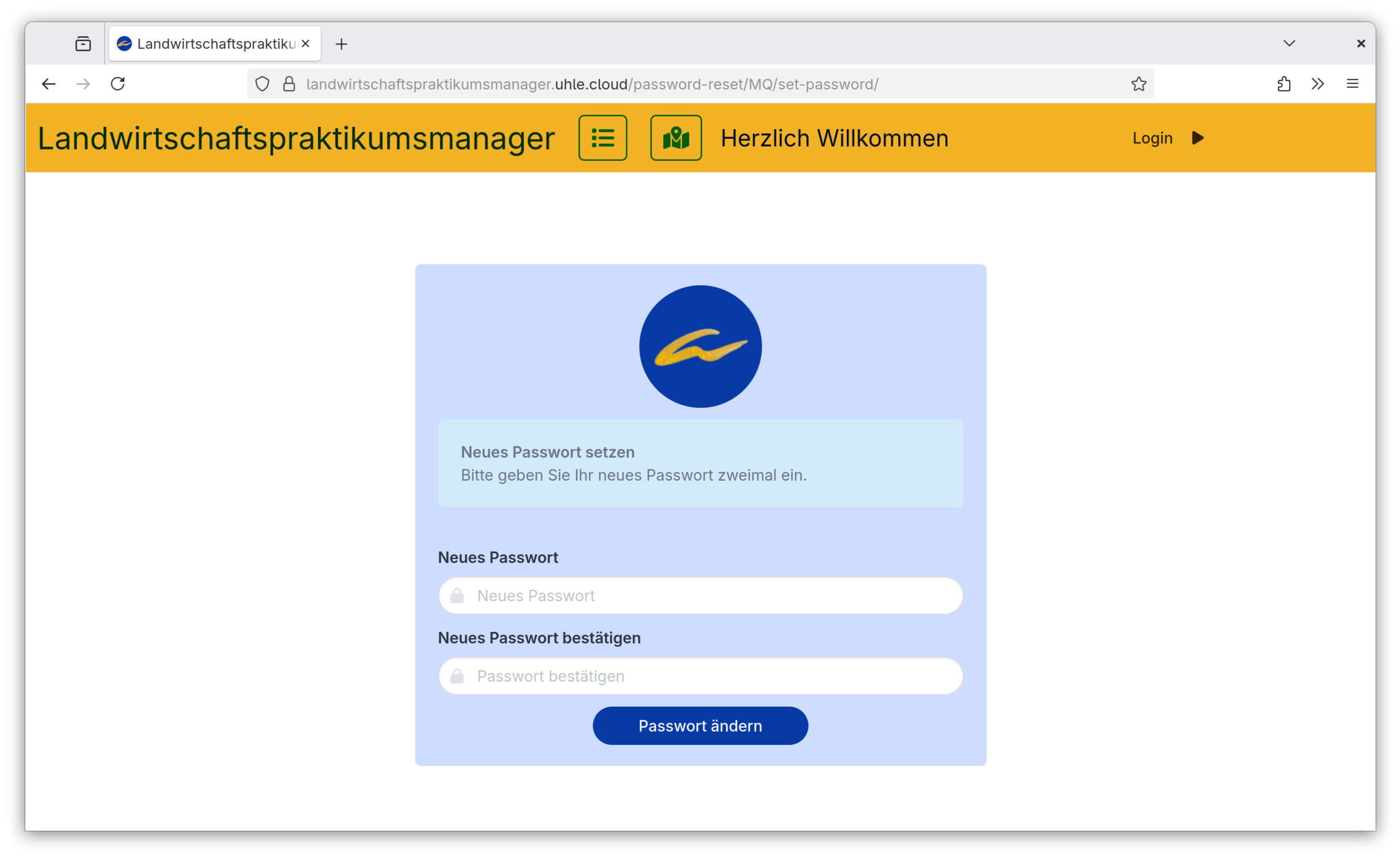 Passwort zurücksetzen